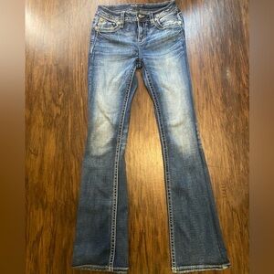 Miss Me Women's Blue Jeans with Embellished Pockets